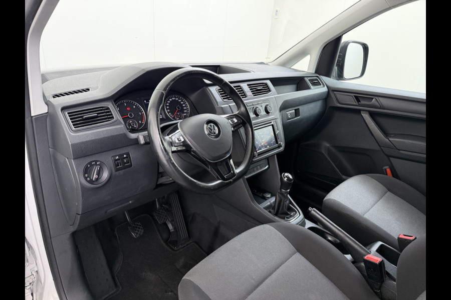 Volkswagen Caddy 2.0TDI Trekhaak Navi Euro 6 Airco Apple Carplay/Android Auto Cruise Control Bluetooth L1H1 BMT Trendline Betonplex Vloer Laden Schuifdeur Wandbetimmering 1.400kg Trekgewicht 1e Eigenaar