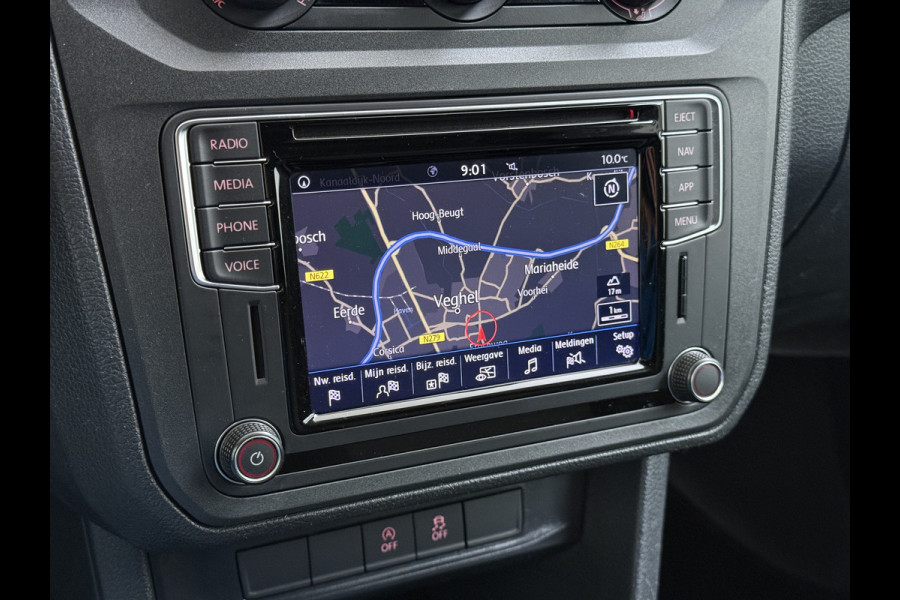 Volkswagen Caddy 2.0TDI Trekhaak Navi Euro 6 Airco Apple Carplay/Android Auto Cruise Control Bluetooth L1H1 BMT Trendline Betonplex Vloer Laden Schuifdeur Wandbetimmering 1.400kg Trekgewicht 1e Eigenaar