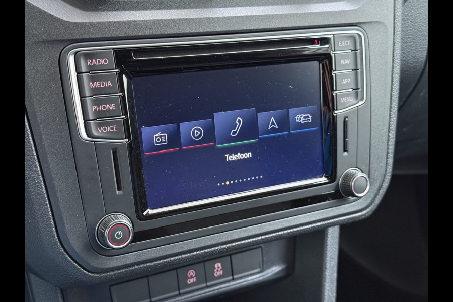 Volkswagen Caddy 2.0TDI Trekhaak Navi Euro 6 Airco Apple Carplay/Android Auto Cruise Control Bluetooth L1H1 BMT Trendline Betonplex Vloer Laden Schuifdeur Wandbetimmering 1.400kg Trekgewicht 1e Eigenaar