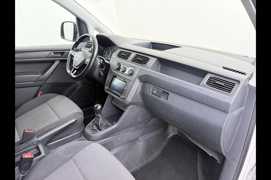 Volkswagen Caddy 2.0TDI Trekhaak Navi Euro 6 Airco Apple Carplay/Android Auto Cruise Control Bluetooth L1H1 BMT Trendline Betonplex Vloer Laden Schuifdeur Wandbetimmering 1.400kg Trekgewicht 1e Eigenaar