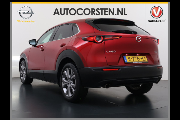 Mazda CX-30 2.0I M.Hybrid Luxury Automaat Leder+Memory Adap.Cruise Bose®-Audio Camera Stuur+Stoelverwarming Navi Bluetooth Apple Carplay/And Dodehoekdetectie Elek.Achterklep Keyless Regen-Lichtsensor Privacy Glas Lmv Isofix 1e Eigenaar Origineel Nederlandse Auto