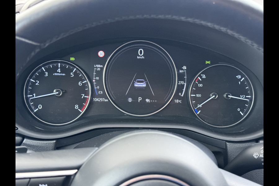Mazda CX-30 2.0I M.Hybrid Luxury Automaat Leder+Memory Adap.Cruise Bose®-Audio Camera Stuur+Stoelverwarming Navi Bluetooth Apple Carplay/And Dodehoekdetectie Elek.Achterklep Keyless Regen-Lichtsensor Privacy Glas Lmv Isofix 1e Eigenaar Origineel Nederlandse Auto