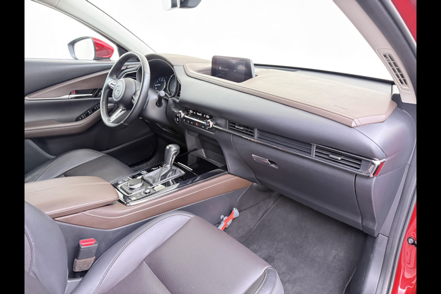 Mazda CX-30 2.0I M.Hybrid Luxury Automaat Leder+Memory Adap.Cruise Bose®-Audio Camera Stuur+Stoelverwarming Navi Bluetooth Apple Carplay/And Dodehoekdetectie Elek.Achterklep Keyless Regen-Lichtsensor Privacy Glas Lmv Isofix 1e Eigenaar Origineel Nederlandse Auto
