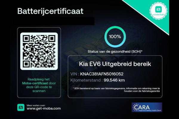 Kia Ev6 PLUS 77KWH ACCU 100% GARANTIE TOT 2032*!* BIJNA 2022. STUUR & STOEL VERWARMING . PARKEERSENSOREN .