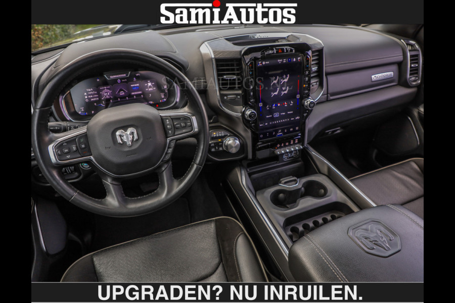 Dodge Ram SPORT | MEEST VOLLE RAM | €69950,- excl | 5.7 V8 HEMI | LUCHTVERING | HUD | MWK | PANO | VOL DIGI SCHERMEN | NIGHT EDITION | DUBBELE CABINE | 5 PERSOONS | DC | CREW CAB | TOP STAAT | KLEUR: GRANITE NIGHT EDITION GEWELDIGE KLEUR |
