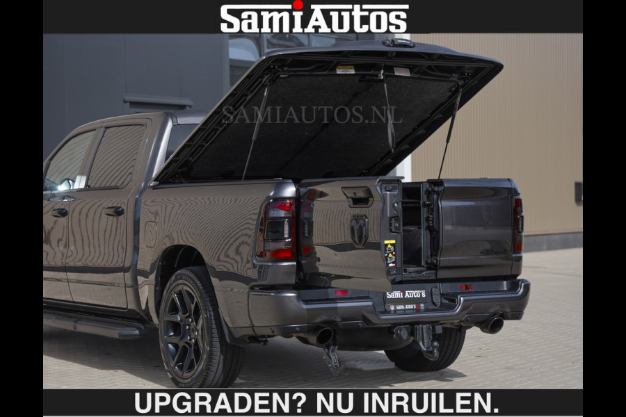 Dodge Ram SPORT | MEEST VOLLE RAM | €69950,- excl | 5.7 V8 HEMI | LUCHTVERING | HUD | MWK | PANO | VOL DIGI SCHERMEN | NIGHT EDITION | DUBBELE CABINE | 5 PERSOONS | DC | CREW CAB | TOP STAAT | KLEUR: GRANITE NIGHT EDITION GEWELDIGE KLEUR |