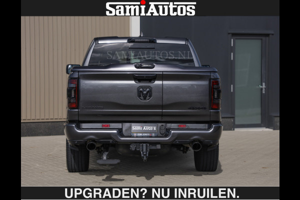 Dodge Ram SPORT | MEEST VOLLE RAM | €69950,- excl | 5.7 V8 HEMI | LUCHTVERING | HUD | MWK | PANO | VOL DIGI SCHERMEN | NIGHT EDITION | DUBBELE CABINE | 5 PERSOONS | DC | CREW CAB | TOP STAAT | KLEUR: GRANITE NIGHT EDITION GEWELDIGE KLEUR |