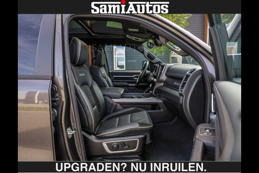 Dodge Ram SPORT | MEEST VOLLE RAM | €69950,- excl | 5.7 V8 HEMI | LUCHTVERING | HUD | MWK | PANO | VOL DIGI SCHERMEN | NIGHT EDITION | DUBBELE CABINE | 5 PERSOONS | DC | CREW CAB | TOP STAAT | KLEUR: GRANITE NIGHT EDITION GEWELDIGE KLEUR |