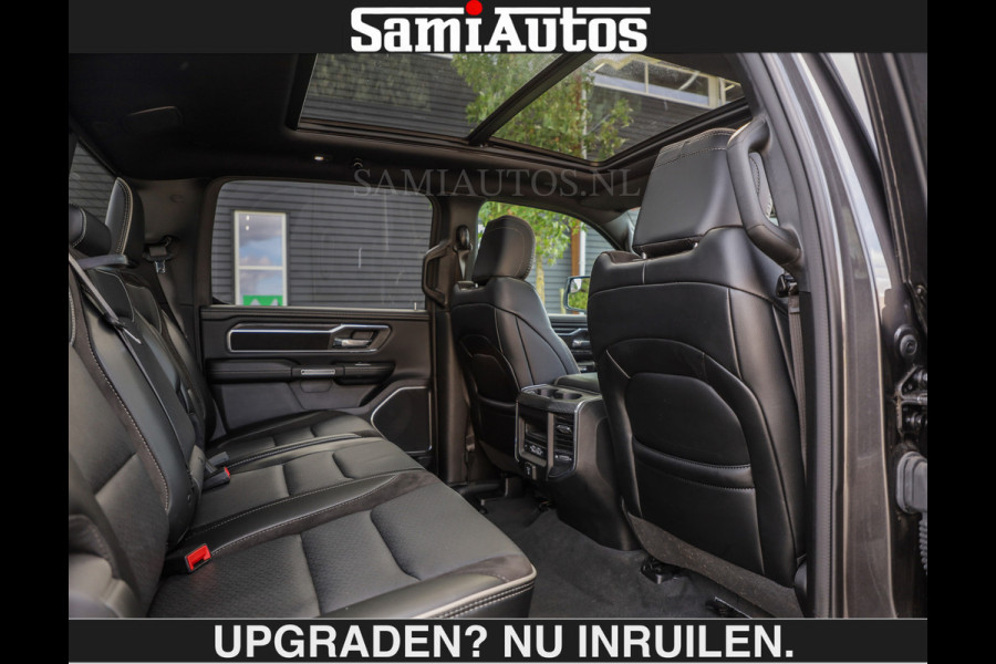 Dodge Ram SPORT | MEEST VOLLE RAM | €69950,- excl | 5.7 V8 HEMI | LUCHTVERING | HUD | MWK | PANO | VOL DIGI SCHERMEN | NIGHT EDITION | DUBBELE CABINE | 5 PERSOONS | DC | CREW CAB | TOP STAAT | KLEUR: GRANITE NIGHT EDITION GEWELDIGE KLEUR |