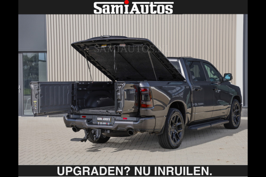 Dodge Ram SPORT | MEEST VOLLE RAM | €69950,- excl | 5.7 V8 HEMI | LUCHTVERING | HUD | MWK | PANO | VOL DIGI SCHERMEN | NIGHT EDITION | DUBBELE CABINE | 5 PERSOONS | DC | CREW CAB | TOP STAAT | KLEUR: GRANITE NIGHT EDITION GEWELDIGE KLEUR |