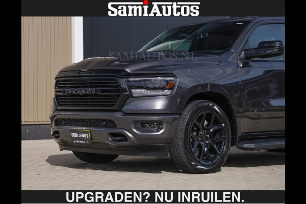 Dodge Ram SPORT | MEEST VOLLE RAM | €69950,- excl | 5.7 V8 HEMI | LUCHTVERING | HUD | MWK | PANO | VOL DIGI SCHERMEN | NIGHT EDITION | DUBBELE CABINE | 5 PERSOONS | DC | CREW CAB | TOP STAAT | KLEUR: GRANITE NIGHT EDITION GEWELDIGE KLEUR |
