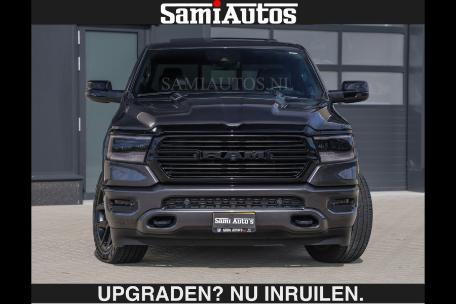 Dodge Ram SPORT | MEEST VOLLE RAM | €69950,- excl | 5.7 V8 HEMI | LUCHTVERING | HUD | MWK | PANO | VOL DIGI SCHERMEN | NIGHT EDITION | DUBBELE CABINE | 5 PERSOONS | DC | CREW CAB | TOP STAAT | KLEUR: GRANITE NIGHT EDITION GEWELDIGE KLEUR |