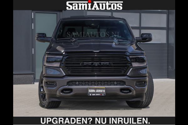 Dodge Ram SPORT | MEEST VOLLE RAM | €69950,- excl | 5.7 V8 HEMI | LUCHTVERING | HUD | MWK | PANO | VOL DIGI SCHERMEN | NIGHT EDITION | DUBBELE CABINE | 5 PERSOONS | DC | CREW CAB | TOP STAAT | KLEUR: GRANITE NIGHT EDITION GEWELDIGE KLEUR |