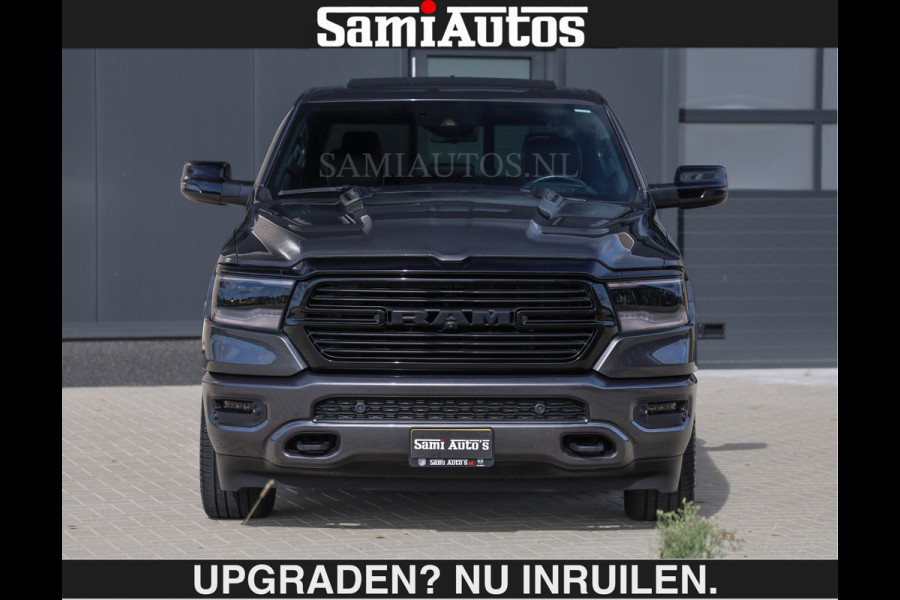 Dodge Ram SPORT | MEEST VOLLE RAM | €69950,- excl | 5.7 V8 HEMI | LUCHTVERING | HUD | MWK | PANO | VOL DIGI SCHERMEN | NIGHT EDITION | DUBBELE CABINE | 5 PERSOONS | DC | CREW CAB | TOP STAAT | KLEUR: GRANITE NIGHT EDITION GEWELDIGE KLEUR |