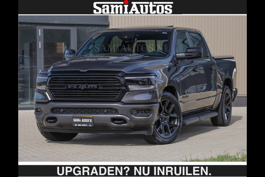 Dodge Ram SPORT | MEEST VOLLE RAM | €69950,- excl | 5.7 V8 HEMI | LUCHTVERING | HUD | MWK | PANO | VOL DIGI SCHERMEN | NIGHT EDITION | DUBBELE CABINE | 5 PERSOONS | DC | CREW CAB | TOP STAAT | KLEUR: GRANITE NIGHT EDITION GEWELDIGE KLEUR |
