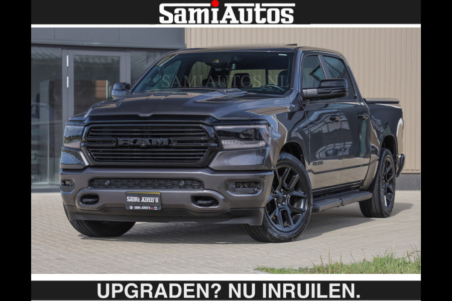 Dodge Ram SPORT | MEEST VOLLE RAM | €69950,- excl | 5.7 V8 HEMI | LUCHTVERING | HUD | MWK | PANO | VOL DIGI SCHERMEN | NIGHT EDITION | DUBBELE CABINE | 5 PERSOONS | DC | CREW CAB | TOP STAAT | KLEUR: GRANITE NIGHT EDITION GEWELDIGE KLEUR |