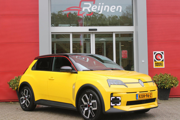 Renault 5 COMFORT RANGE TECHNO 150PK 52 kWh *NIEUWE AUTO!* | PACK WINTER TECHNO: (ELEKTRISCH VERWARMBARE VOORSTOELEN, ELEKTRISCH VERWARMBAAR STUURWIEL, BESTUUDERSSTOEL MET ELEKTRSCH VERSTELBARE LENDESTEUN, IN HOOGTE VERSTELBARE PASSAGIERSSTOEL) | ZWART DAK | LICHTMETALEN VELGEN 18" | ADAPTIVE CRUISE CONTROL | FULL LED KOPLAMPEN MET FRANSE VLAG | ELEKTRTISCH INKLABARE EN VERWARMBARE BUITENSPIEGELS | ACHTERUITRIJ CAMERA | SFEER VERLICHTING | GOOGLE MAPS NAVIGATIE | DRAADLOZE TELEFOONLADER | PRIVACY GLASS | 100KW SNELLAAD FUNCTIE | DRAADLOZE APPLE CARPLAY/ANDROID AUTO | DAB+ RADIO