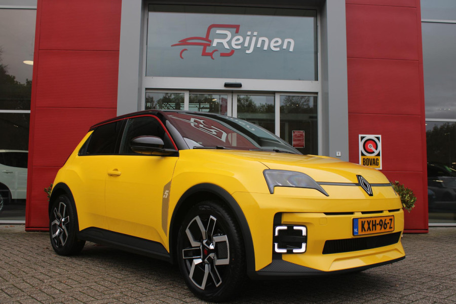 Renault 5 COMFORT RANGE TECHNO 150PK 52 kWh *NIEUWE AUTO!* | PACK WINTER TECHNO: (ELEKTRISCH VERWARMBARE VOORSTOELEN, ELEKTRISCH VERWARMBAAR STUURWIEL, BESTUUDERSSTOEL MET ELEKTRSCH VERSTELBARE LENDESTEUN, IN HOOGTE VERSTELBARE PASSAGIERSSTOEL) | ZWART DAK | LICHTMETALEN VELGEN 18" | ADAPTIVE CRUISE CONTROL | FULL LED KOPLAMPEN MET FRANSE VLAG | ELEKTRTISCH INKLABARE EN VERWARMBARE BUITENSPIEGELS | ACHTERUITRIJ CAMERA | SFEER VERLICHTING | GOOGLE MAPS NAVIGATIE | DRAADLOZE TELEFOONLADER | PRIVACY GLASS | 100KW SNELLAAD FUNCTIE | DRAADLOZE APPLE CARPLAY/ANDROID AUTO | DAB+ RADIO