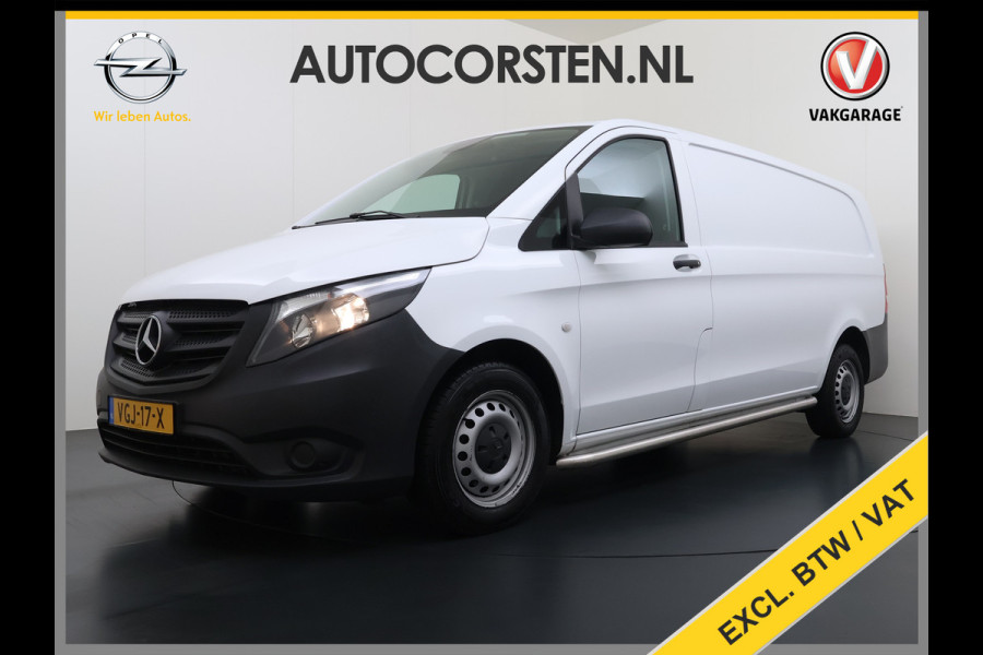 Mercedes-Benz Vito 110CDI Extra Lang *OPRIJ-PLAAT* 3-Pers.Camera Airco Bluetooth Licht-/regensensor Betonplex Vloer Wandbetimmering Sidebars Euro 6 Origineel Nederlandse Auto