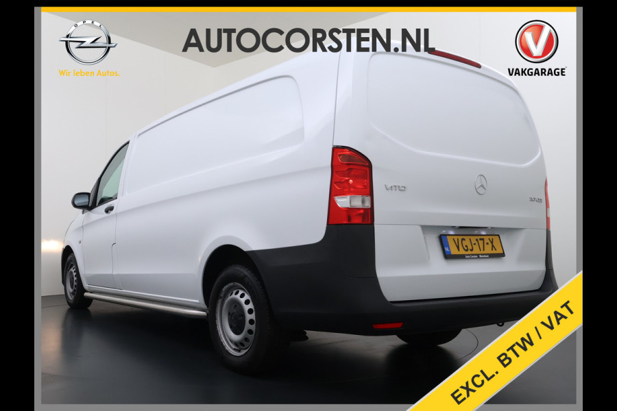 Mercedes-Benz Vito 110CDI Extra Lang *OPRIJ-PLAAT* 3-Pers.Camera Airco Bluetooth Licht-/regensensor Betonplex Vloer Wandbetimmering Sidebars Euro 6 Origineel Nederlandse Auto