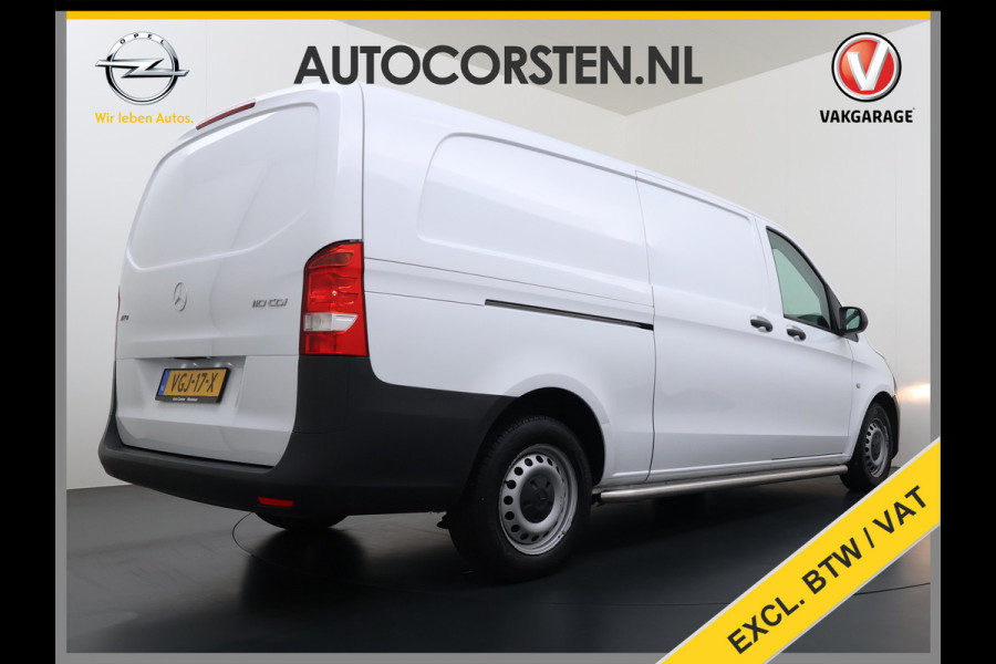 Mercedes-Benz Vito 110CDI Extra Lang *OPRIJ-PLAAT* 3-Pers.Camera Airco Bluetooth Licht-/regensensor Betonplex Vloer Wandbetimmering Sidebars Euro 6 Origineel Nederlandse Auto