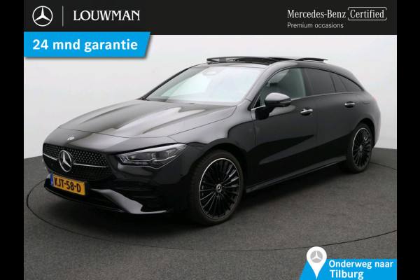 Mercedes-Benz CLA-Klasse Shooting Brake 250 e Business Solution AMG AMG Line | Night Pakket | Panorama Schuif-Kanteldak | Head-up display | Distronic | 360°-camera | MBUX Augmented Reality navigatie. Inclusief 24 maanden Mercedes-Benz Certified garantie voor Europa.