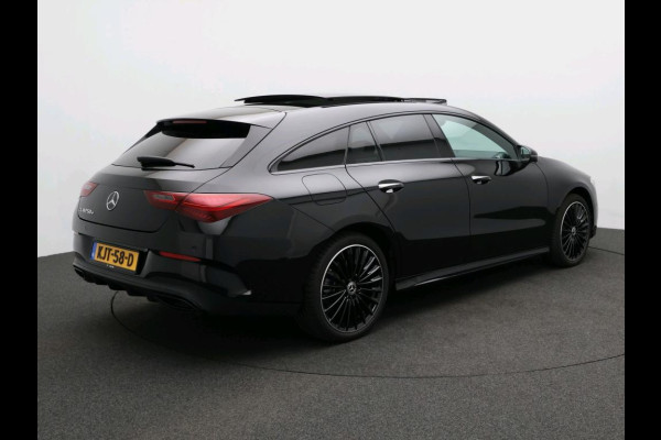 Mercedes-Benz CLA-Klasse Shooting Brake 250 e Business Solution AMG AMG Line | Night Pakket | Panorama Schuif-Kanteldak | Head-up display | Distronic | 360°-camera | MBUX Augmented Reality navigatie. Inclusief 24 maanden Mercedes-Benz Certified garantie voor Europa.