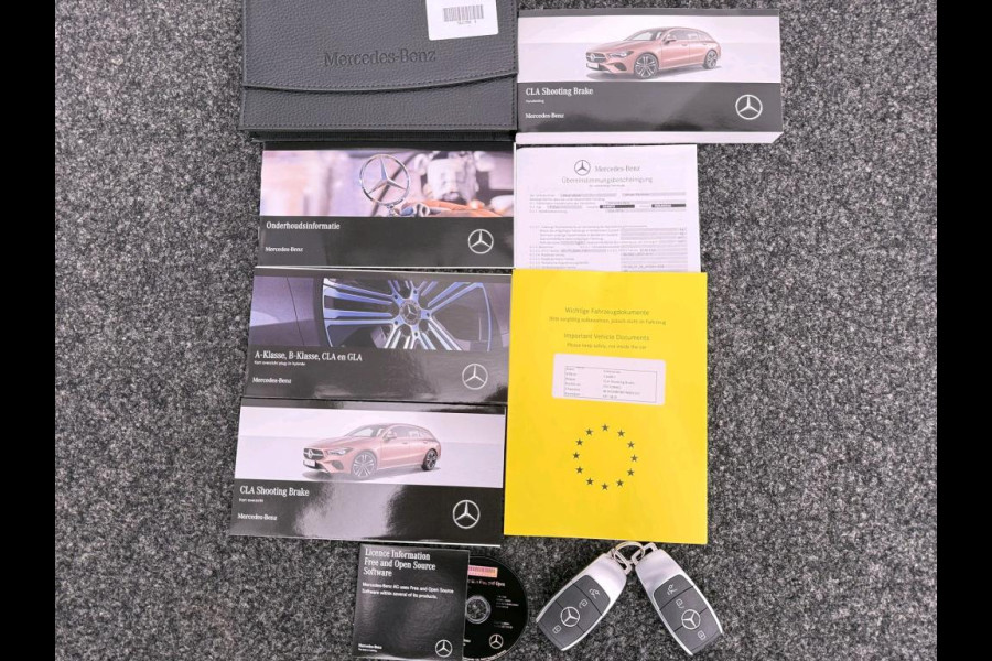 Mercedes-Benz CLA-Klasse Shooting Brake 250 e Business Solution AMG AMG Line | Night Pakket | Panorama Schuif-Kanteldak | Head-up display | Distronic | 360°-camera | MBUX Augmented Reality navigatie. Inclusief 24 maanden Mercedes-Benz Certified garantie voor Europa.