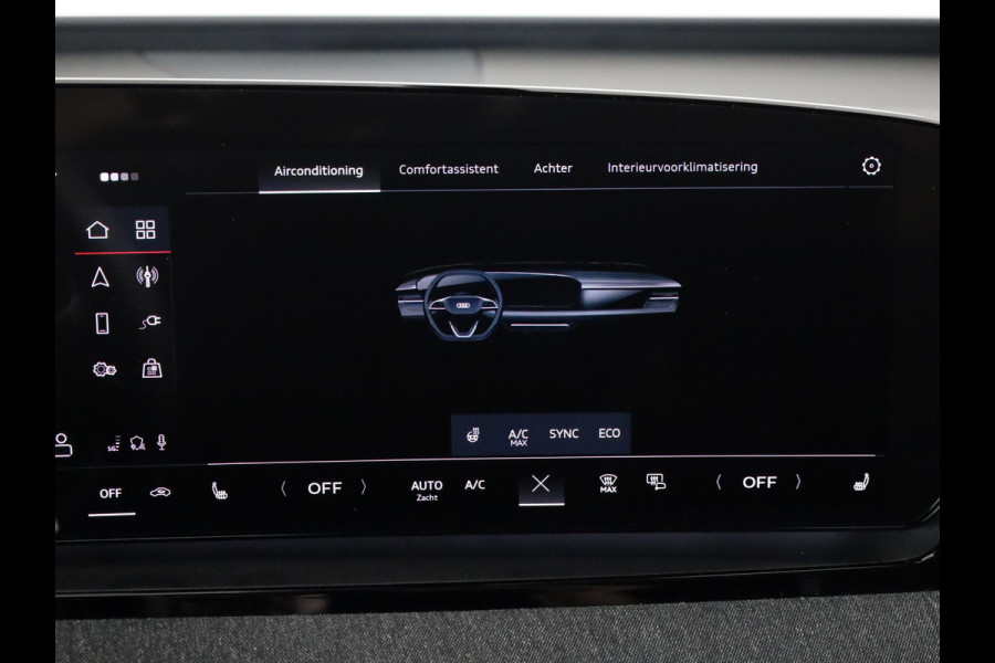 Audi Q6 Sportback e-tron Advanced edition 83 kWh 252 pk | Private lease vanaf € 998,- per maand | Verlengde garantie | Navigatie | Warmtepomp | Panoramadak | Parkeersensoren (Park assist) | Rondomzicht camera | Stoelverwarming v/a |
