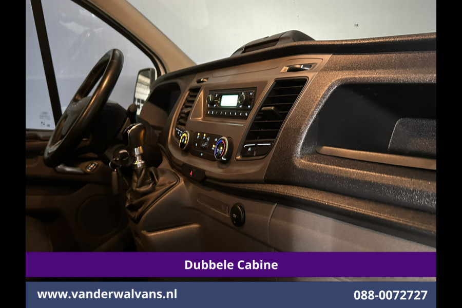 Ford Transit Custom 2.0 TDCI 131pk L2H1 Dubbele Cabine Euro6 Airco | 6-Zits | Cruisecontrol | 2550kg Trekhaak Verwarmde voorruit, Parkeersensoren