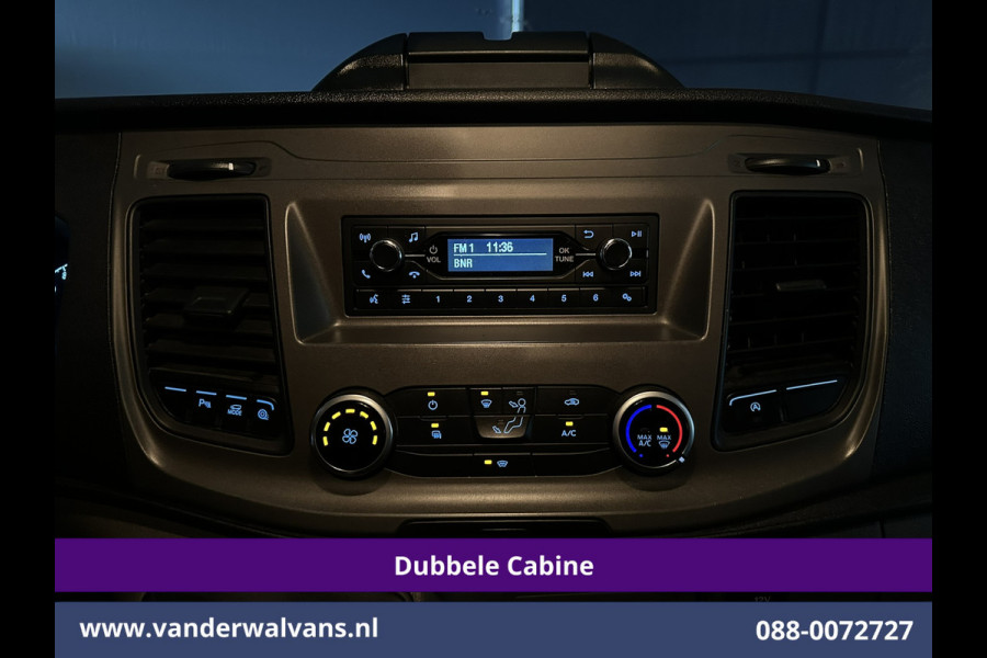 Ford Transit Custom 2.0 TDCI 131pk L2H1 Dubbele Cabine Euro6 Airco | 6-Zits | Cruisecontrol | 2550kg Trekhaak Verwarmde voorruit, Parkeersensoren