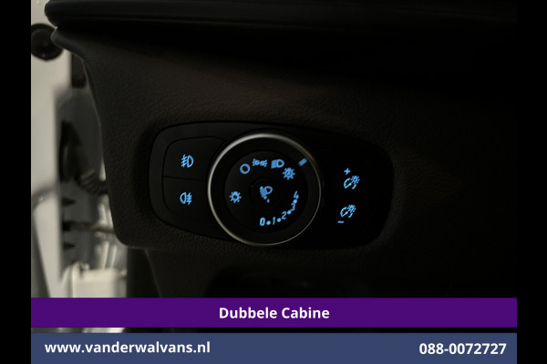 Ford Transit Custom 2.0 TDCI 131pk L2H1 Dubbele Cabine Euro6 Airco | 6-Zits | Cruisecontrol | 2550kg Trekhaak Verwarmde voorruit, Parkeersensoren