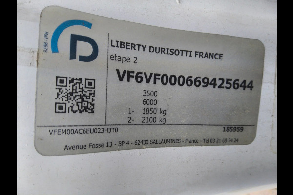 Renault Master 150.35 POLYVOLUME DURISOTTI 22 M3 - VVG-24-K - EURO 6