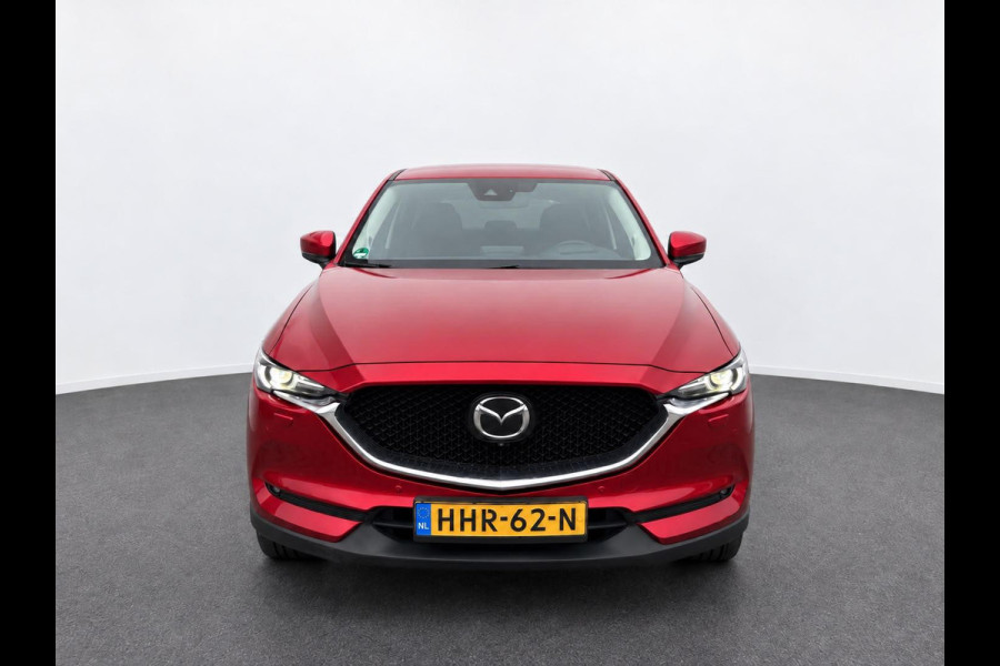 Mazda CX-5 2.5 4WD SkyActiv-G 194 Signature Panoramadak Trekhaak Navigatie 360 Camera Parkeerhulp Adaptive Cruise Control HUD Full Led Stoel verarming en verkoeling Stuurverwarming Elektrisch verstelbare stoel Leder Climate Control Lichtmetalen velgen