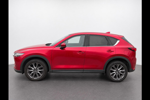 Mazda CX-5 2.5 4WD SkyActiv-G 194 Signature Panoramadak Trekhaak Navigatie 360 Camera Parkeerhulp Adaptive Cruise Control HUD Full Led Stoel verarming en verkoeling Stuurverwarming Elektrisch verstelbare stoel Leder Climate Control Lichtmetalen velgen