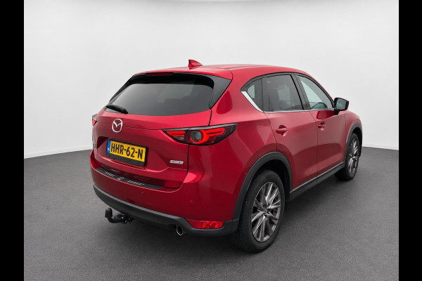 Mazda CX-5 2.5 4WD SkyActiv-G 194 Signature Panoramadak Trekhaak Navigatie 360 Camera Parkeerhulp Adaptive Cruise Control HUD Full Led Stoel verarming en verkoeling Stuurverwarming Elektrisch verstelbare stoel Leder Climate Control Lichtmetalen velgen
