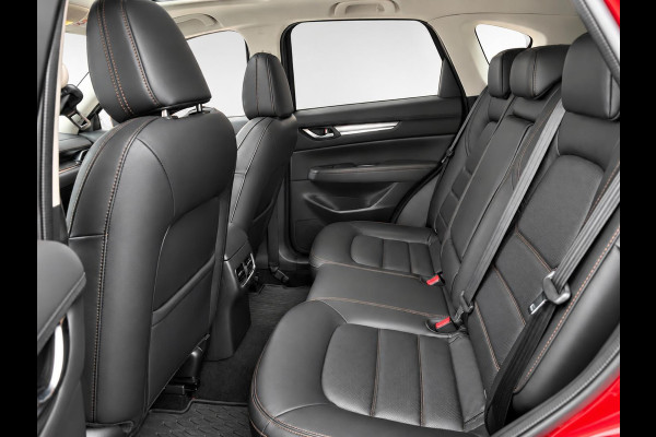 Mazda CX-5 2.5 4WD SkyActiv-G 194 Signature Panoramadak Trekhaak Navigatie 360 Camera Parkeerhulp Adaptive Cruise Control HUD Full Led Stoel verarming en verkoeling Stuurverwarming Elektrisch verstelbare stoel Leder Climate Control Lichtmetalen velgen