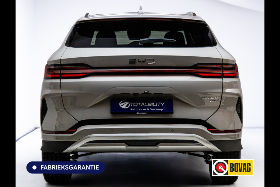 BYD SEAL U 1.5 DM-i FWD Boost Comfort 125 KM WLTP Elektrisch Rijbereik | Panoramadak | Leer | 360 Camera | 8 jaar garantie / 250.000 km op de batterij!, 6 jaar garantie / 150.000 km algemene voertuiggarantie, Uit voorraad leverbaar!