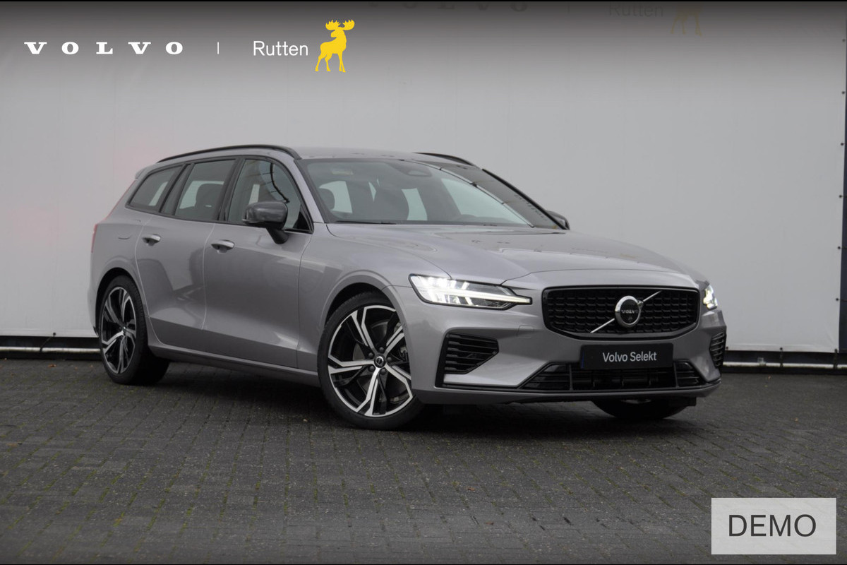 Volvo V60 T6 350PK Automaat Plug-in hybrid AWD Plus Dark / Harman Kardon / 19"velgen / 360 Camera / Elektrisch bedienbare voorstoelen met geheugen / Pilot assist / Adaptive cruise control /