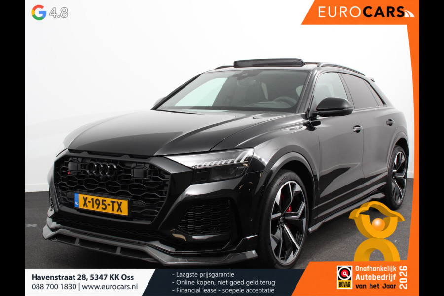 Audi Q8 4.0 TFSI RS Q8 Quattro 600pk! Panorama dak Navigatie B&O Akrapovic Electrische achterklep Stoelverwarming Stuurverwarming Stoelventilatie  Led Camera Climate Control Parkeer sensoren voor en achter Lichtmetalen Velgen
