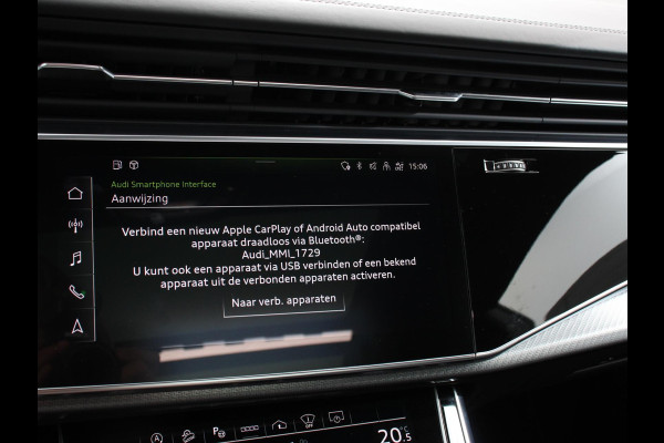 Audi Q8 4.0 TFSI RS Q8 Quattro 600pk! Panorama dak Navigatie B&O Akrapovic Electrische achterklep Stoelverwarming Stuurverwarming Stoelventilatie  Led Camera Climate Control Parkeer sensoren voor en achter Lichtmetalen Velgen