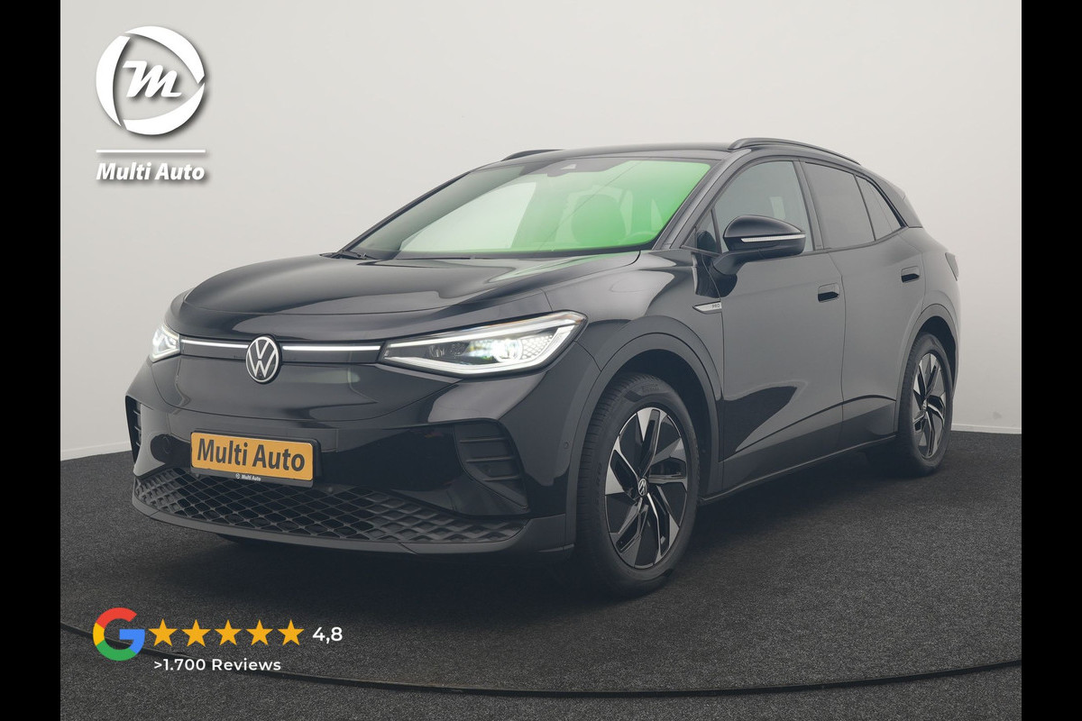 Volkswagen ID.4 Pro 77 kWh 204pk Dealer O.H | Trekhaak Af Fabriek | Adaptive Cruise | 360 Camera | Sportstoelen & Stuur Verwarmd | Sfeerverlichting | Apple Carplay | Blis | IQ Light | Virtual | Navigatie | DAB | 19"L.M |