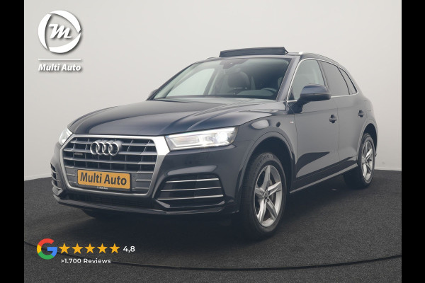 Audi Q5 50 TFSI e quattro Pro Line PHEV 300pk Dealer O.H | Trekhaak Afn. | Panodak | Sportstoelen Verwarmd | Cruise Control | Navigatie | DAB | Virtual | 18"L.M | Plug In Hybrid |