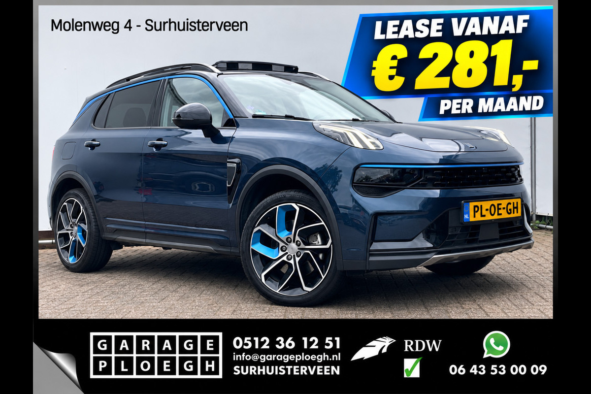 Lynk & Co 01 1.5 PHEV 262PK Adapt.Cruise 360° Cam Carplay Zwarte Hemel Plug-in Stoelverw Vol opties!