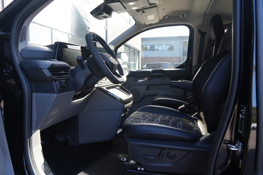 Ford E-Transit Custom 340 L2H1 MS-RT 71 kWh DC 286pk 5 Zits - 2x Schuif - Kuipstoelen - Stoel/Stuurverwarming - 360 Camera - Ultimate Pack - Rijklaar