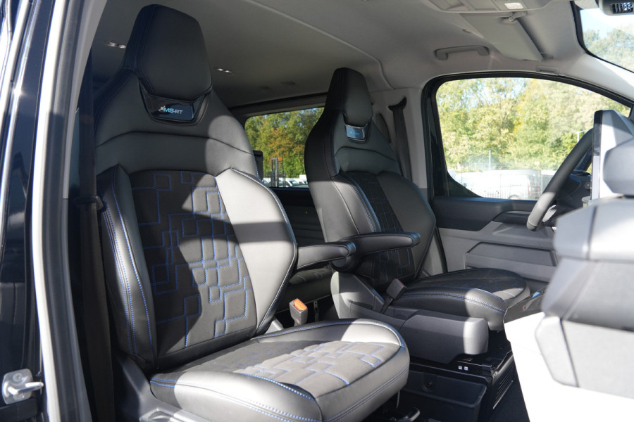 Ford E-Transit Custom 340 L2H1 MS-RT 71 kWh DC 286pk 5 Zits - 2x Schuif - Kuipstoelen - Stoel/Stuurverwarming - 360 Camera - Ultimate Pack - Rijklaar