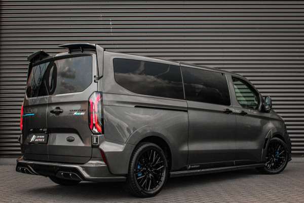 Ford E-Transit Custom 320 L2H1 MS-RT 71kWh 286PK DC DUBBEL CABINE / KUIPSTOELEN / DIRECT RIJDEN / NAVIGATIE / BLACK OPS/JB-EDITION