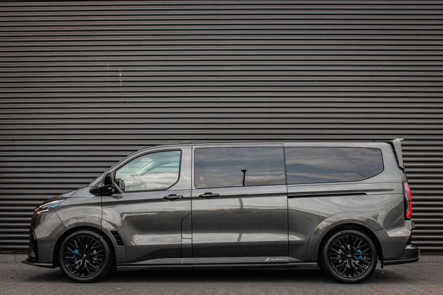 Ford E-Transit Custom 320 L2H1 MS-RT 71kWh 286PK DC DUBBEL CABINE / KUIPSTOELEN / DIRECT RIJDEN / NAVIGATIE / BLACK OPS/JB-EDITION