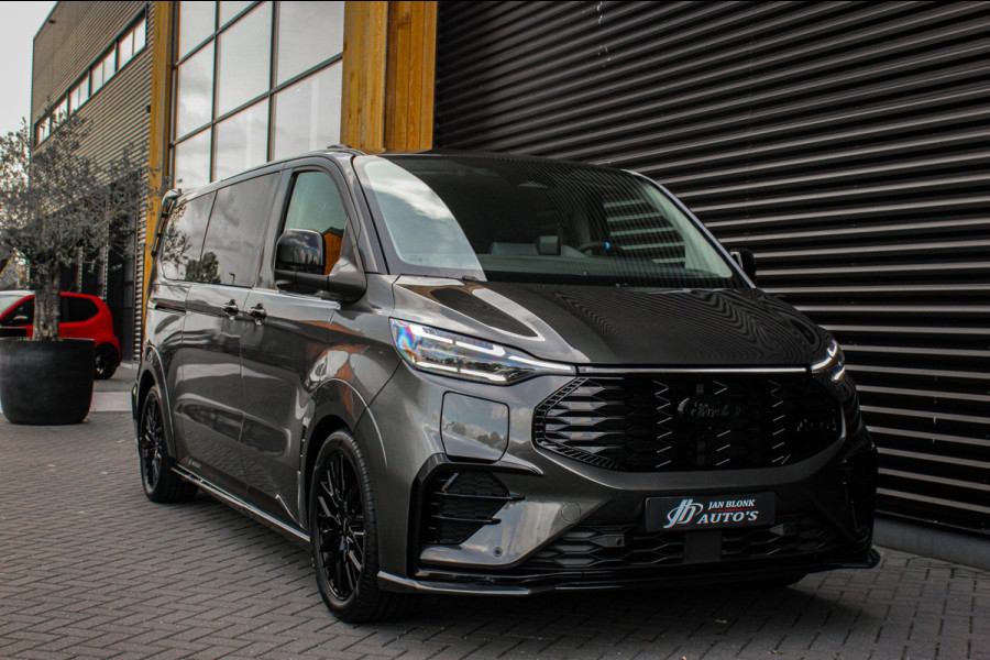 Ford E-Transit Custom 320 L2H1 MS-RT 71kWh 286PK DC DUBBEL CABINE / KUIPSTOELEN / DIRECT RIJDEN / NAVIGATIE / BLACK OPS/JB-EDITION