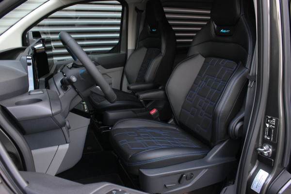 Ford E-Transit Custom 320 L2H1 MS-RT 71kWh 286PK DC DUBBEL CABINE / KUIPSTOELEN / DIRECT RIJDEN / NAVIGATIE / BLACK OPS/JB-EDITION